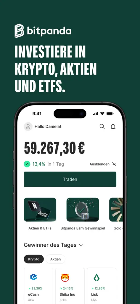 Sparplan bei Bitpanda