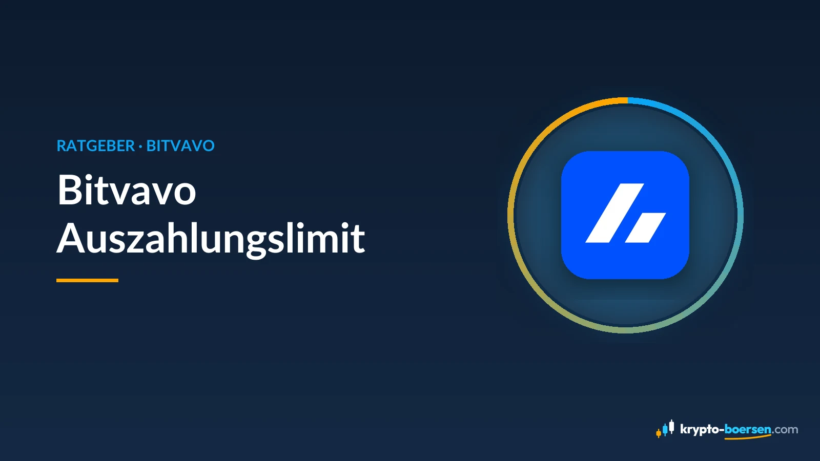 Titelbild „Bitvavo Auszahlungslimit“ mit dem App-Symbol von Bitvavo