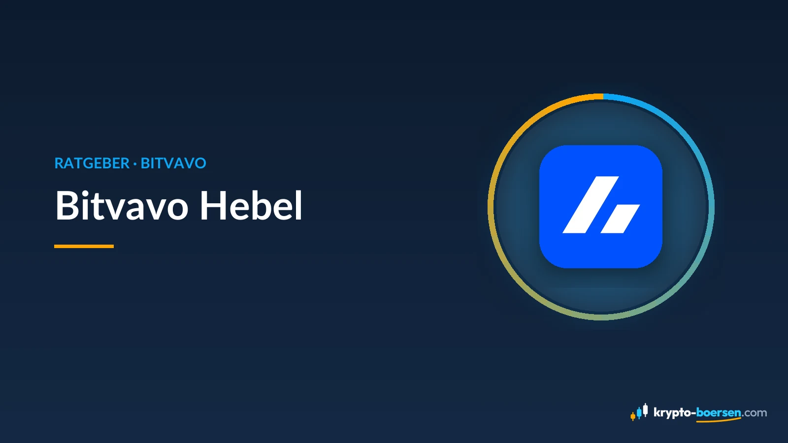 Titelbild „Bitvavo Hebel“ mit dem App-Symbol von Bitvavo