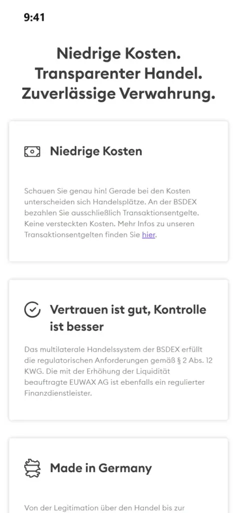 BSDEX App