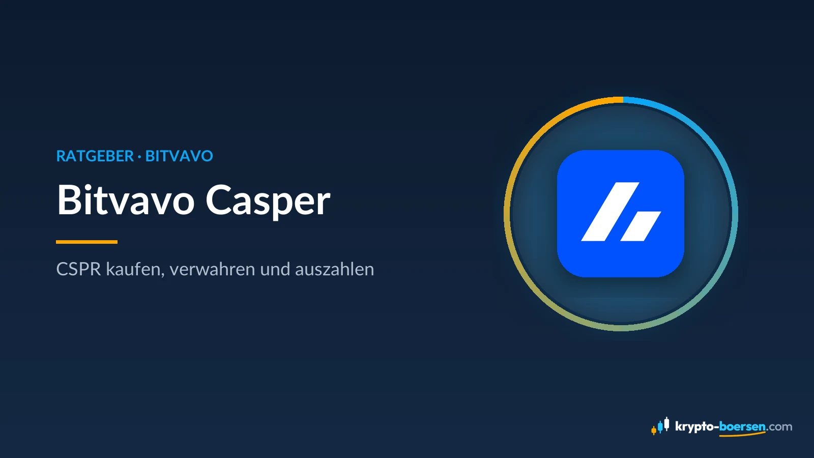 Titelbild „Bitvavo Casper“ mit dem App-Symbol von Bitvavo
