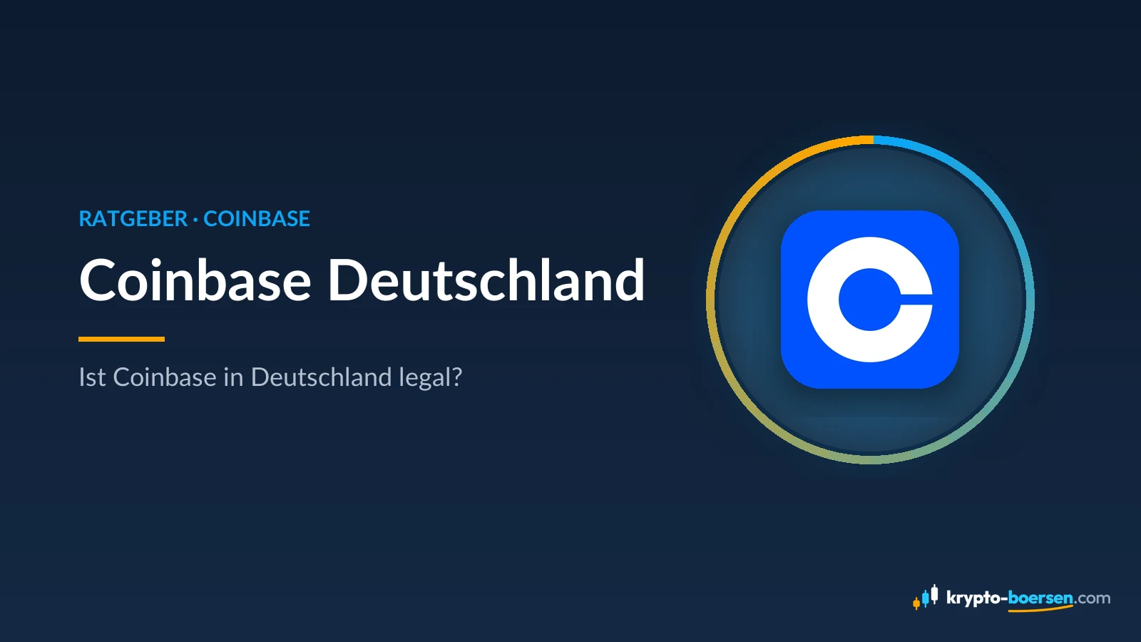 Titelbild „Coinbase Deutschland“ mit dem App-Symbol von Coinbase