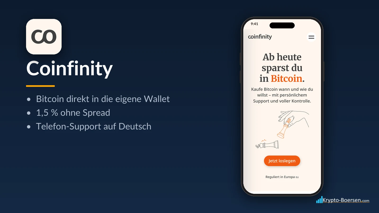 Coinfinity Erfahrungen: Titelbild mit App-Symbol