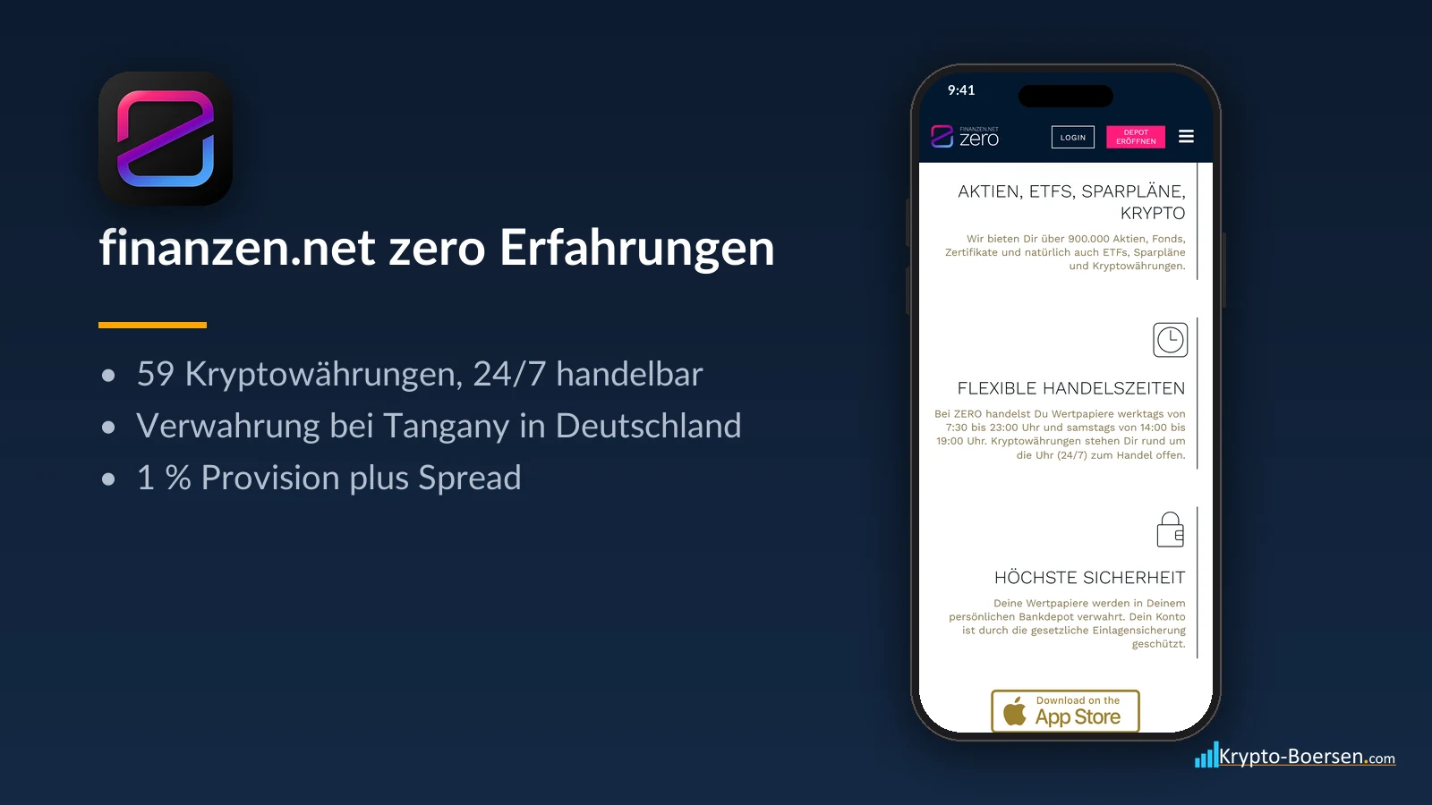 finanzen.net zero Erfahrungen: Startseite der App auf dem Smartphone