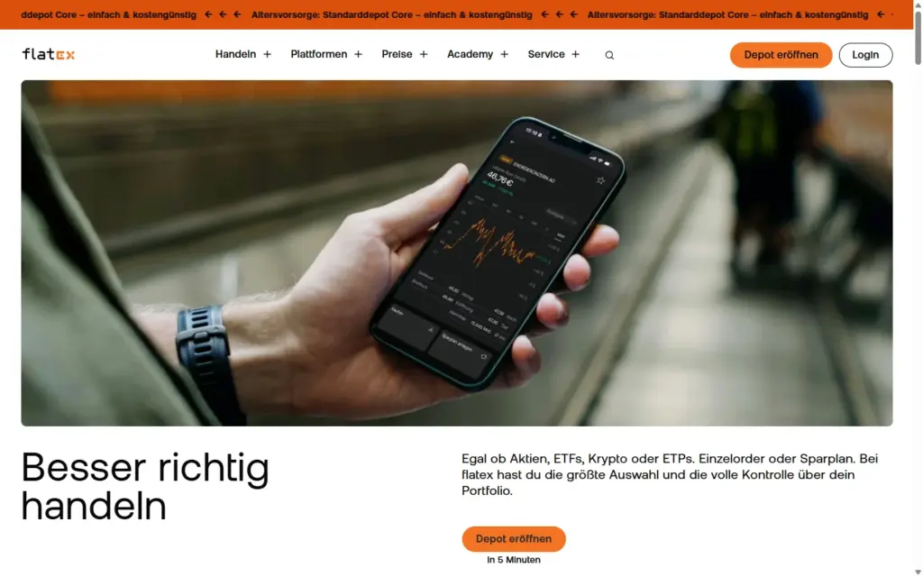 flatex Screenshot