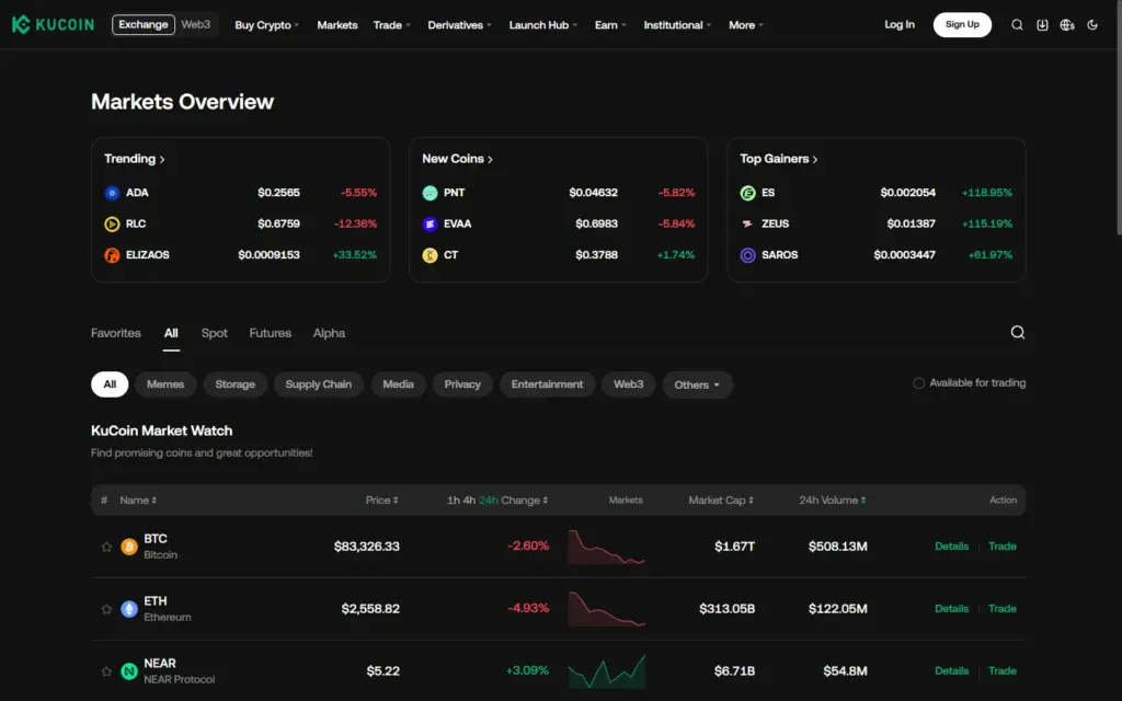 KuCoin Screenshot
