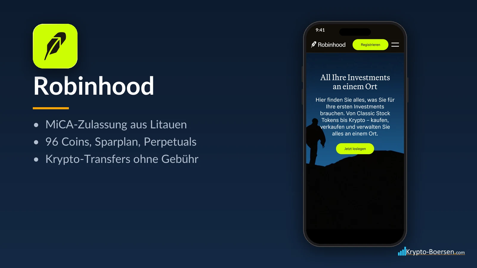 Robinhood Erfahrungen: Titelbild mit App-Symbol