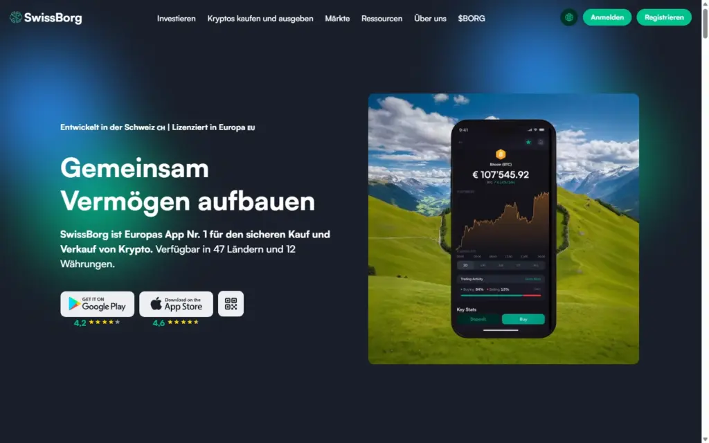 SwissBorg Screenshot