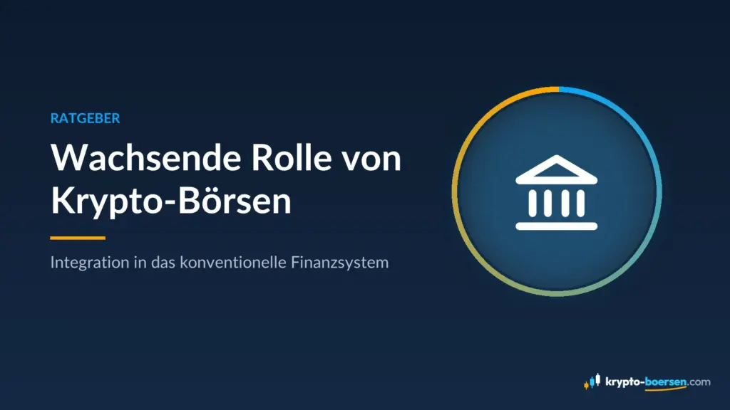 Titelbild „Wachsende Rolle von Krypto-Börsen“ mit Symbol