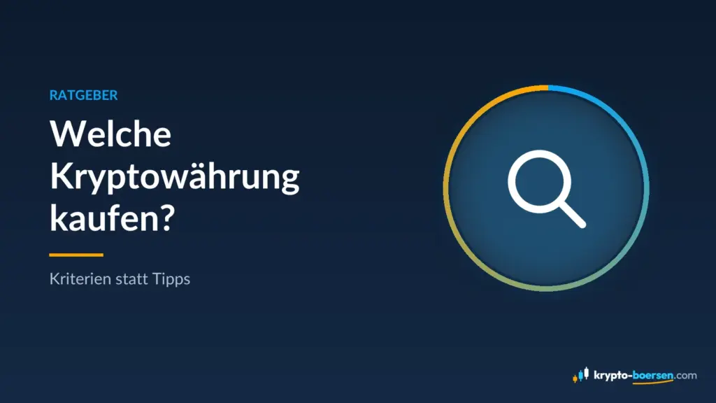 Titelbild „Welche Kryptowährung kaufen?“ – Ratgeber von Krypto-Boersen.com