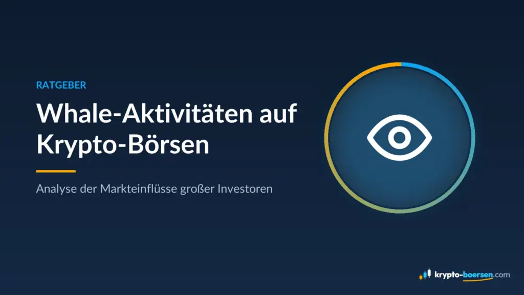 Titelbild „Whale-Aktivitäten auf Krypto-Börsen“ mit Symbol