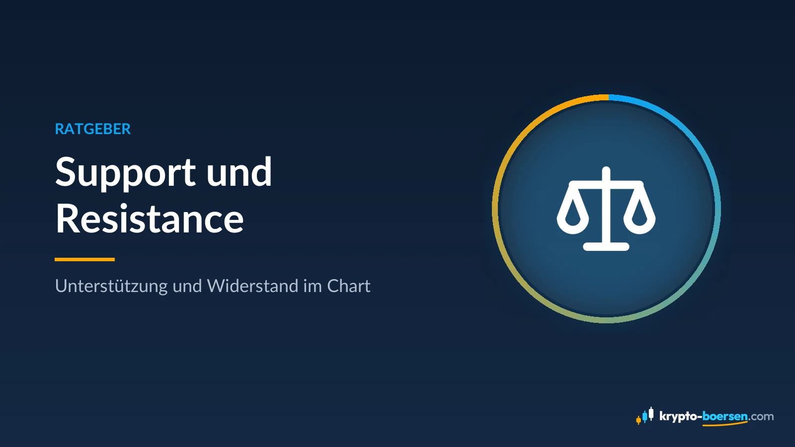 Titelbild „Support und Resistance“ – Ratgeber von Krypto-Boersen.com